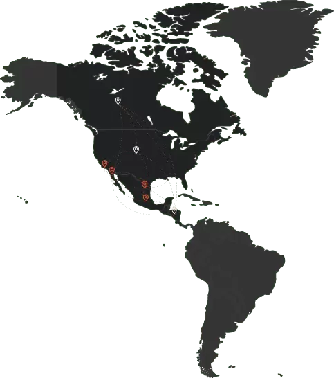 control terrestre internacional mapa para Fletes terrestres